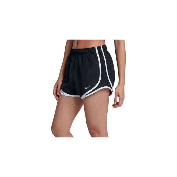 Nike Womens Dri-Fit Running Shorts Black & White Mesh Sides Liner New Sz XS - Picture 1 of 8